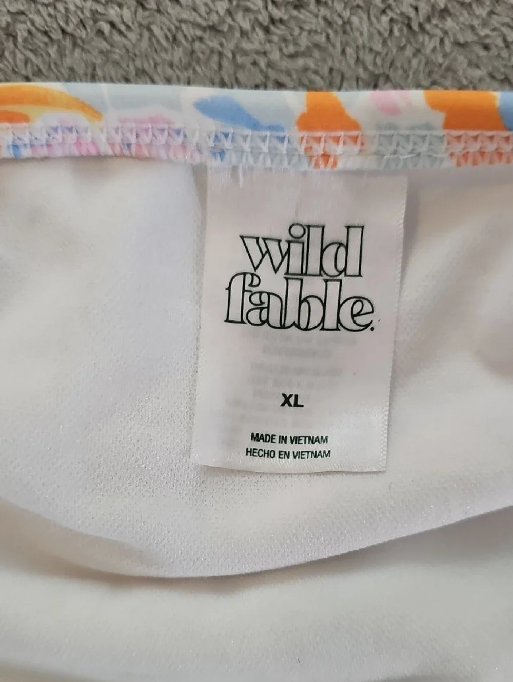 Wild Fable Women's XL Pastel Floral Smocked Bikini Set